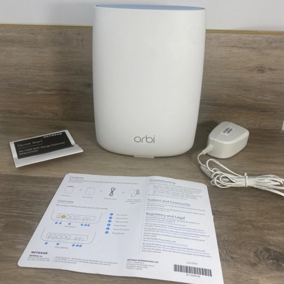 Netgear Orbi RBR50v2 AC3000 WiFI Mesh Router With Power Cord - Picture 1 of 5